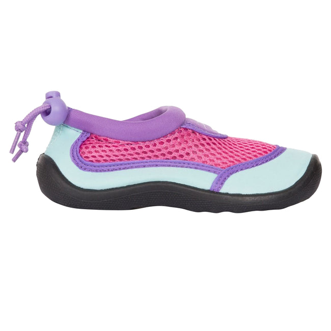 Aqua Blue - Side - Trespass Childrens-Kids Finn Water Shoes