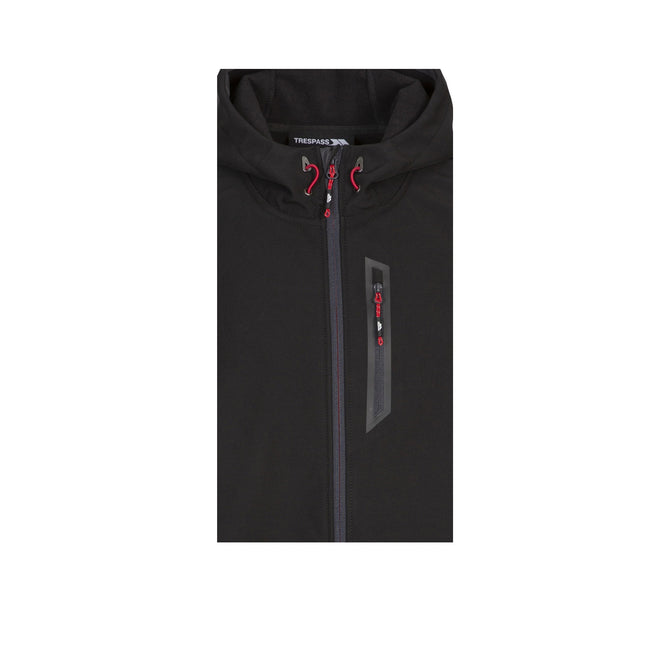 Black - Side - Trespass Mens Marlon Soft Shell Jacket