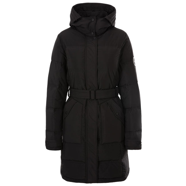 Black - Front - Trespass Womens-Ladies Downtown Down Filled Jacket