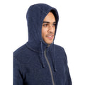 Navy Marl - Side - Trespass Mens Scawton Zipped Hoodie
