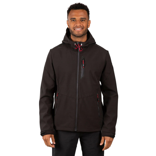 Black - Side - Trespass Mens Marlon Soft Shell Jacket