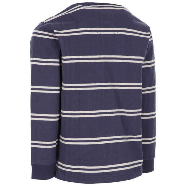 Navy - Back - Trespass Boys Keelbeg Striped Jersey