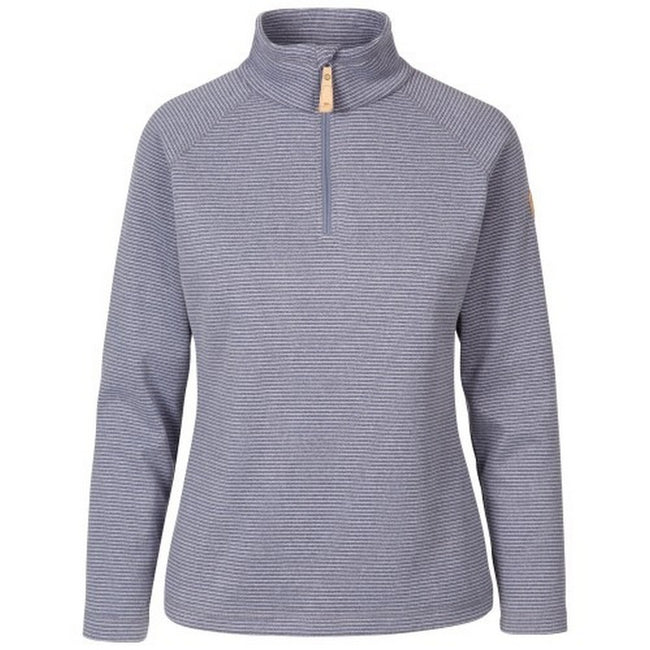 Denim Blue Marl - Front - Trespass Womens-Ladies Olga Leather Fleece Top