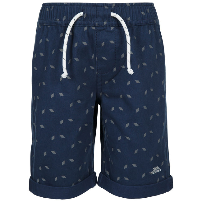 Navy-Grey - Front - Trespass Boys Publish Casual Shorts