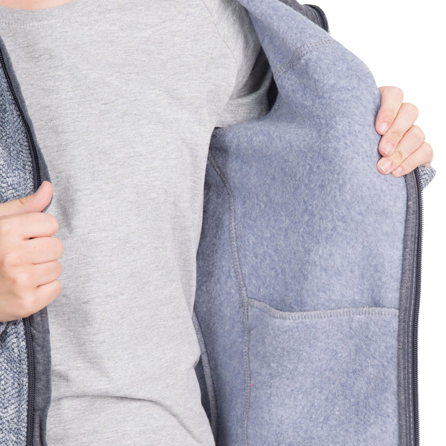 Denim Blue - Lifestyle - Trespass Childrens-Kids Reserve Fleece Full Zip Hoodie