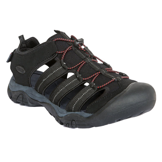 Black - Front - Trespass Mens Torrance Sandals