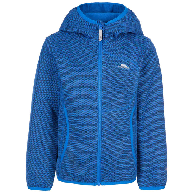 Blue - Front - Trespass Childrens-Kids Shove Melange Fleece Jacket