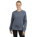 Pewter - Side - Trespass Womens-Ladies Gretta Marl Round Neck Sweatshirt