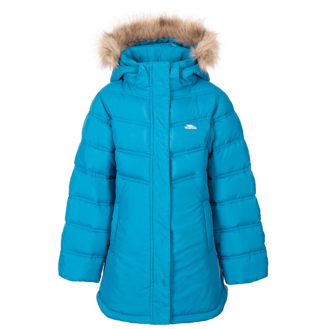 Rich Teal - Front - Trespass Girls Charming Padded Jacket
