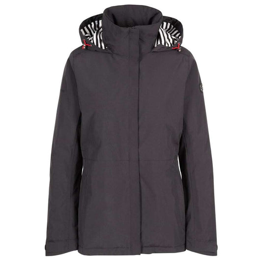 Black - Front - Trespass Womens-Ladies Frosty TP75 Padded Waterproof Jacket