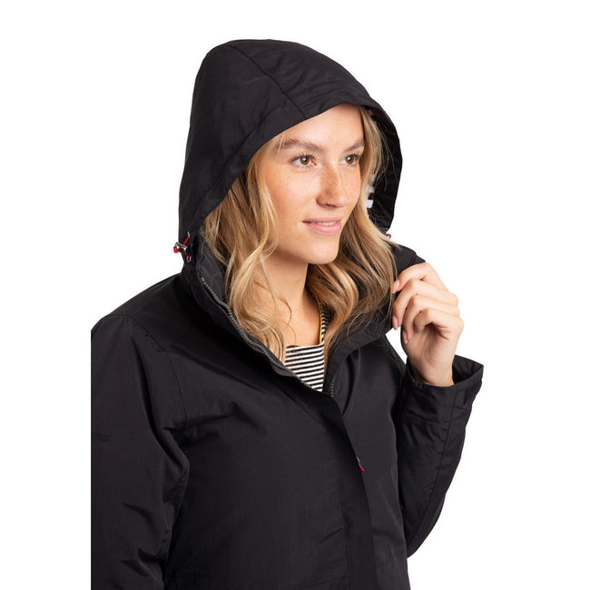 Black - Side - Trespass Womens-Ladies Frosty TP75 Padded Waterproof Jacket