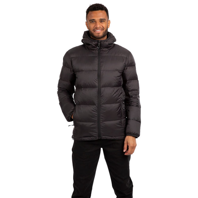 Black - Pack Shot - Trespass Mens Millan Packaway Down Jacket