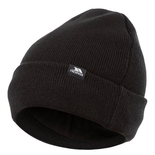 Black - Front - Trespass Unisex Adult Littlebrook Beanie