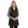 Black - Close up - Trespass Womens-Ladies Juniper Padded Gilet