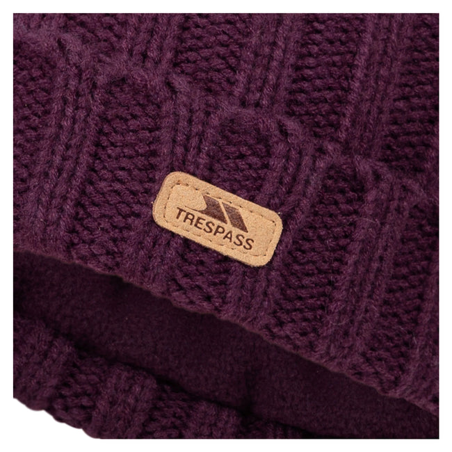 Potent Purple - Side - Trespass Childrens-Kids Thorns Bobble Hat