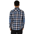 Blue - Pack Shot - Trespass Mens Zalah Checked Flannel Shirt