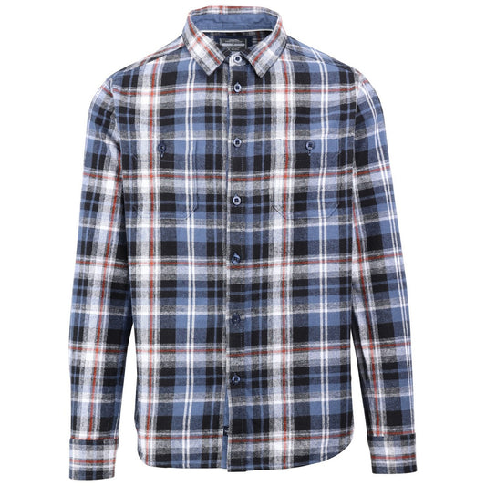 Blue - Front - Trespass Mens Zalah Checked Flannel Shirt