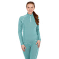 Pewter-Teal Mist - Side - Trespass Womens-Ladies Gina Base Layer Top