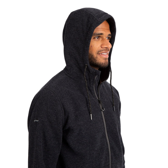 Black - Pack Shot - Trespass Mens Sheelane Marl Fleece Jacket