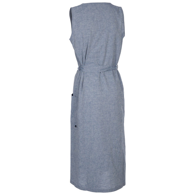 Navy - Back - Trespass Womens-Ladies Carol Chambray Dress