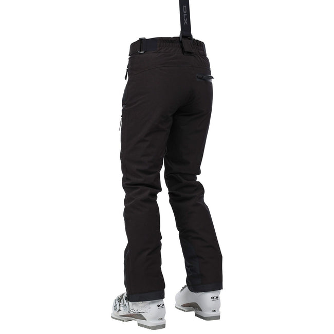 Black - Back - Trespass Womens-Ladies Marisol II DLX Waterproof Ski Trousers