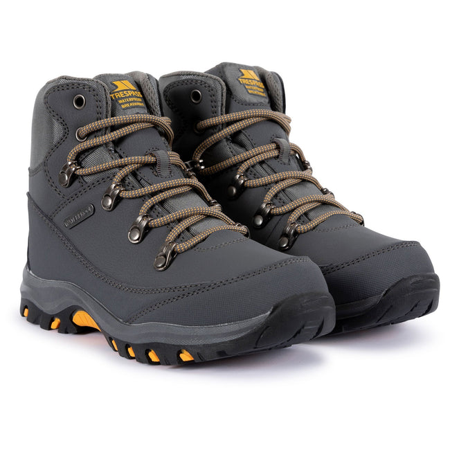Grey - Front - Trespass Childrens-Kids Corin Walking Boots