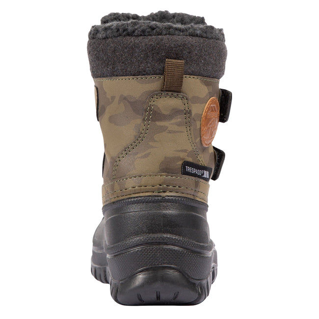 Green - Side - Trespass Toddler Alex Snow Boots