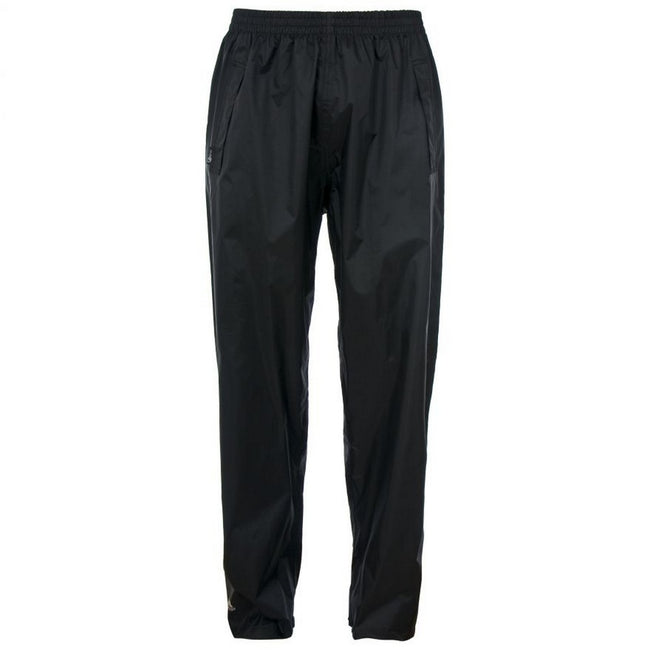 Black - Front - Trespass Womens-Ladies Qikpac TP75 Packaway Waterproof Trousers