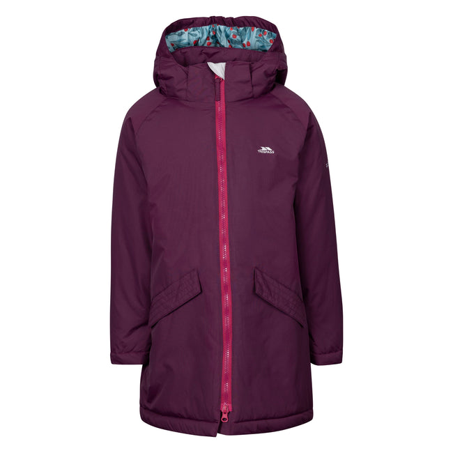 Potent Purple - Front - Trespass Girls Observe TP50 Waterproof Jacket