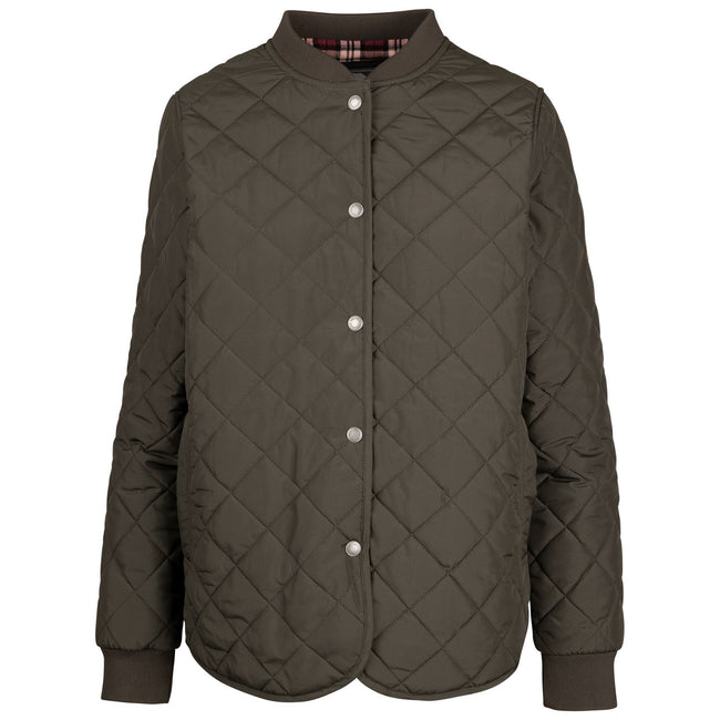 Dark Khaki - Front - Trespass Womens-Ladies Oversee Padded Jacket