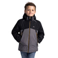 Storm Grey - Lifestyle - Trespass Childrens-Kids Discover Contrast Zip Jacket