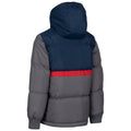 Storm Grey - Back - Trespass Childrens-Kids Strewd Contrast Zip Padded Jacket