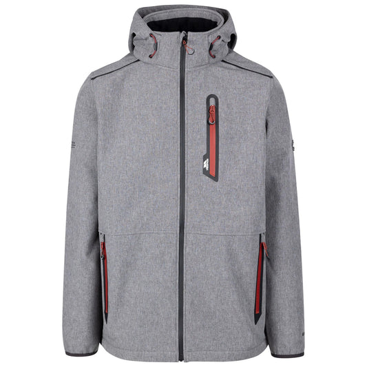 Black Marl - Front - Trespass Mens Anak Soft Shell Jacket
