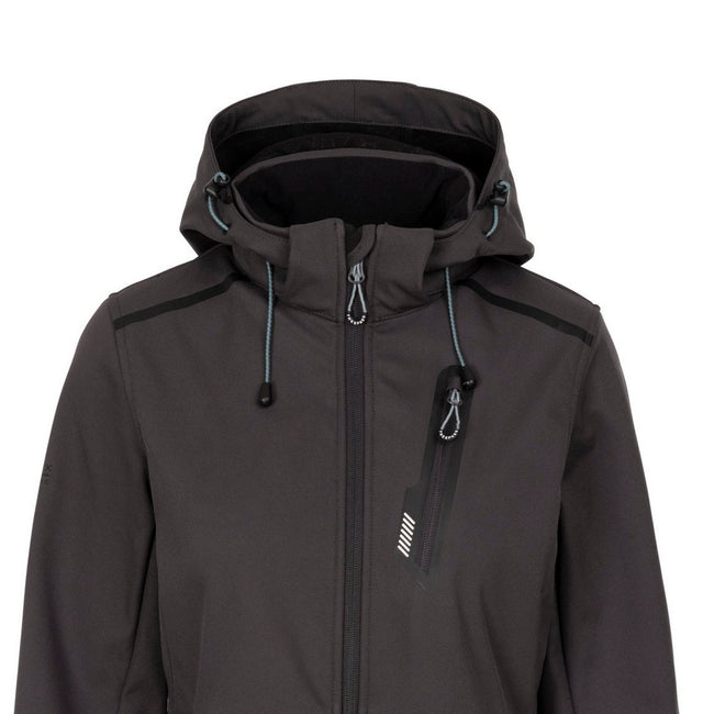 Dark Grey - Side - Trespass Womens-Ladies Neman TP75 Soft Shell Jacket