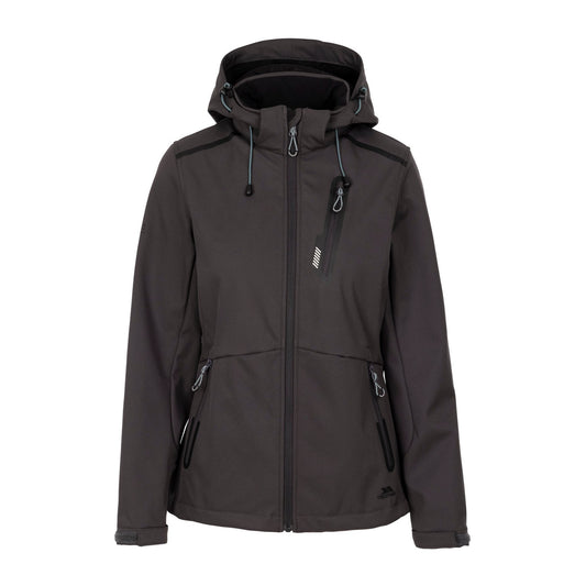 Dark Grey - Front - Trespass Womens-Ladies Neman TP75 Soft Shell Jacket