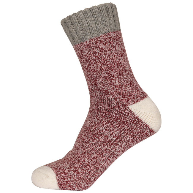 Grey-Cherry Marl - Side - Trespass Unisex Adult Inigo Socks
