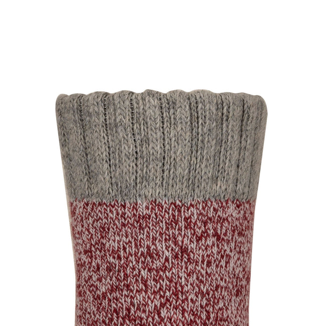 Grey-Cherry Marl - Close up - Trespass Unisex Adult Inigo Socks