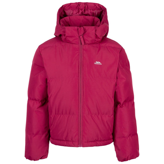 Berry - Front - Trespass Girls Missie Logo Jacket