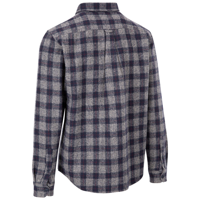 Grey-Blue - Back - Trespass Mens Portlaw Checked Shirt