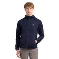 Navy - Side - Trespass Mens Bani Active Full Zip Hoodie