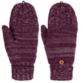 Damson Tone - Back - Trespass Womens-Ladies Mittzu Fingerless Knitted Ski Gloves