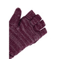 Damson Tone - Side - Trespass Womens-Ladies Mittzu Fingerless Knitted Ski Gloves