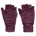 Damson Tone - Front - Trespass Womens-Ladies Mittzu Fingerless Knitted Ski Gloves