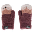 Rose Tone - Front - Trespass Childrens-Kids Hillside Knitted Mittens