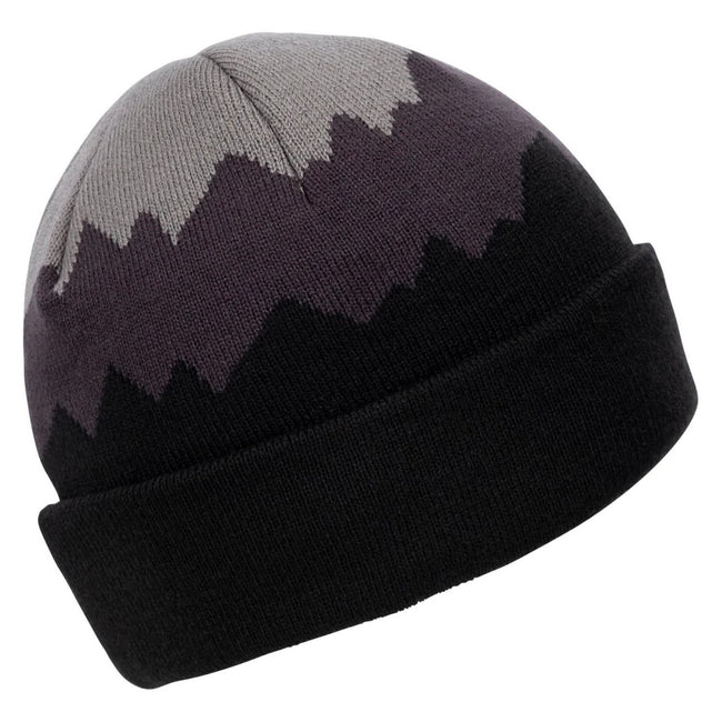 Storm Grey-Dark Grey-Black - Side - Trespass Mens Cobbler Beanie
