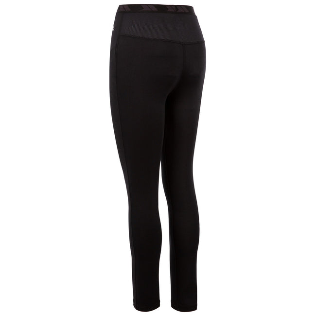 Black - Back - Trespass Womens-Ladies Flores Base Layer Bottoms