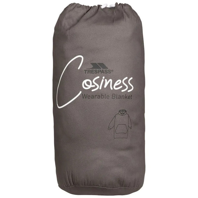 Storm Grey - Side - Trespass Unisex Adult Cosiness Oversized Hoodie Blanket
