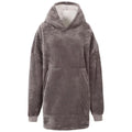 Storm Grey - Front - Trespass Unisex Adult Cosiness Oversized Hoodie Blanket