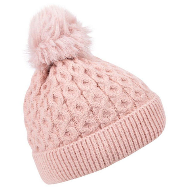 Misty Rose - Back - Trespass Womens-Ladies Freja Pom Pom Beanie