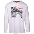 White - Front - Trespass Mens Chira Printed Long-Sleeved T-Shirt